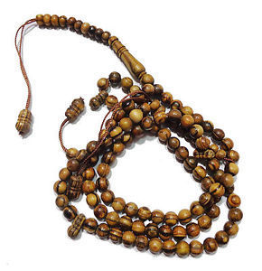 Perles de prière Tasbeeh en bois naturel poli, faites à la main, écologiques, pour la prière quotidienne islamique (Zikr/Dhikr), lisses et confortables - Product Image 2