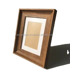 Décoration intérieure en verre véritable Ps cadres photo en bois de noyer cadre photo en bois pour cadeau de mariage - Product Image 1