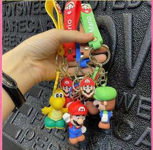 Llavero de PVC 3D de Super <span class=keywords><strong>Bros</strong></span> 2026, Portamonedas Ecológico de Goma con Diseño de Dibujos Animados, Impresión UV, Logotipo Personalizado, Figuras de Mario <span class=keywords><strong>Bros</strong></span> - Product Image 5