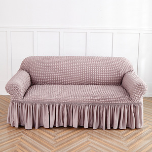 Green Quilted <b>Sofa</b> Cover <b>Slipcover</b> Elastic Stretch Couch Cover with Skirt Washable Furniture Protector <b>for</b> Living Room - Product Image 2
