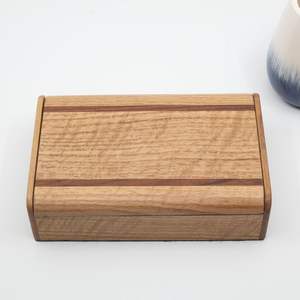 Caja de Joyería de Madera Tallada de Lujo con Tapa Deslizante, Almacenamiento Ecológico para Recuerdos, Tesoros y Objetos Vintage - Product Image 3