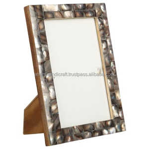 Fabriqué à la main belle résine d'os en bois incrustation cadre Photo personnalisé découpe impression haute qualité décoration de la maison inde - Product Image 1