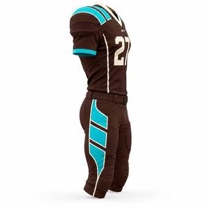 Uniforme de Fútbol Americano Personalizado Premium 100% Poliéster con Jersey de Hombros Segmentados y Pantalones a Juego de Secado Rápido Unisex - Product Image 5