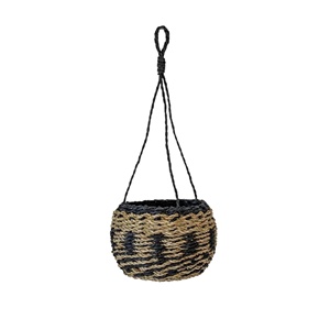 Panier de jardinière suspendu en jute tissé à la main Pot de Style Boho écologique pour les plantes d'intérieur et d'extérieur et la décoration intérieure - Product Image 1