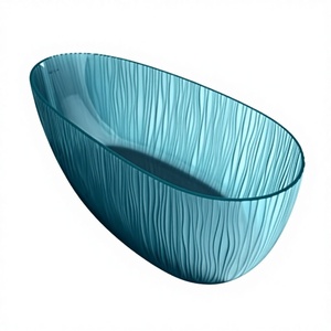 Bañera Ergonómica Moderna Independiente de Resina Transparente con 40 Jets, Función de Masaje Ecológica, Bañera Duradera para Relajación, SPA para Apartamentos - Product Image 2