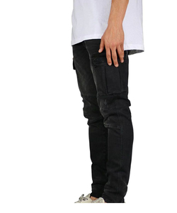 Jean slim homme 2026 coupe crayon, style urbain, délavé, respirant, en denim tissé extensible et confortable, qualité OEM économique - Product Image 2