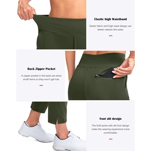 Pantalon de golf pour femme, coupe sport, confortable, extensible, tissu doux et respirant, idéal pour le golf, en vente en gros. - Product Image 6