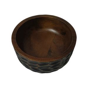 Venta al por mayor nuevo marrón antiguo de lujo único tallado a mano redondo mango madera ensalada tazón granja cocina MESA CENTRO DE MESA - Product Image 4