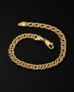 Pulsera de Moda Estilo Hip-Hop Cubano, Bañada en Oro de 18k, Cadena Unisex Hecha a Mano, Exportaciones Seaila, Certificada por Terceros - Product Image 1