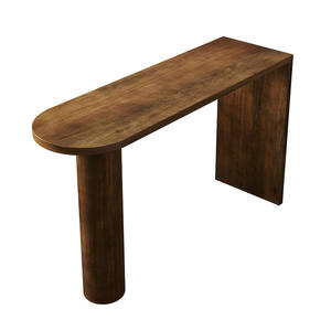 Table de bar en bois ronde moderne de haute qualité avec base en bois Mobilier contemporain pour bars - Product Image 1