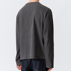 Custom Plain Vintage Washed Cotton Blank Men's Autumn <b>Winter</b> Long Sleeve <b>T</b> <b>Shirts</b> Wholesale - Product Image 6