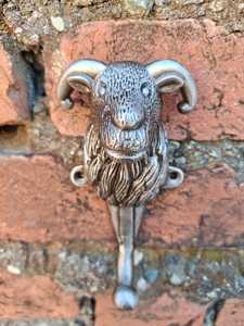 Vintage Style Sheep Head Single <b>Wall</b> Hook Rustic Metal Animal Decorative <b>Key</b> Towel <b>Rack</b> Heavy Duty <b>Wall</b> Mounted Hat Hook - Product Image 3