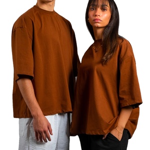 T-shirt en coton surdimensionné pour homme, coupe ample, minimaliste, lourd, style streetwear, uni, du fabricant - Product Image 1