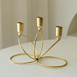 Chandelier en fer doré à plusieurs têtes, motif floral irrégulier, style européen, pour mariage, Noël, Pâques, décoration intérieure, cadeau - Product Image 4