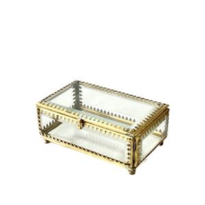 Cajas Decorativas de Almacenamiento de Joyería Personalizables de Latón y Vidrio Biselado de Lujo Moderno, Suministro de Fábrica - Product Image 4