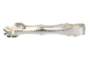 Pince à glace de luxe en acier inoxydable à finition martelée, pince de service pour bar et maison, support à sucre en métal, accessoire de bar - Product Image 3