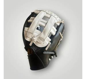 Custom Genuine Leather <b>Baseball</b> <b>Glove</b> High Quality Soft Black and White Trapeze Web Outfield Infield <b>Baseball</b> Mitt Softball - Product Image 2