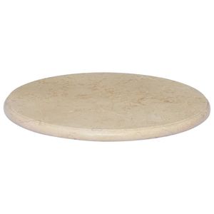 Piano del Tavolo da Pranzo Rotondo in Marmo 19,7 X 1,0 Pollici Colore Crema - Product Image 2