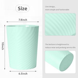 Cestino per Rifiuti in Plastica Verde Chiaro da 1,8 Galloni, Contenitore per Spazzatura di Piccole Dimensioni - Product Image 3