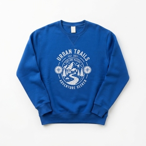 Sudadera de Felpa de Algodón y Poliéster de 300 g/m², Venta al Por Mayor OEM, Logotipo Personalizado, Impresión DTF, Cuello Redondo Extra Grande - Product Image 1