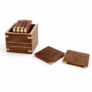 Théière artisanale en bois de Sheesham avec incrustation en laiton - Vente en gros de bois de rose indien - Product Image 4