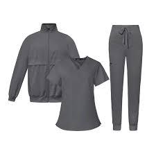 Ensemble de tenues médicales personnalisées, veste et pantalon de jogging en tissu extensible pour infirmières, médecins, hôpitaux, cliniques - Product Image 3