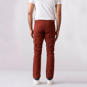 New High Waist Wide Leg Canvas Cargo Pants 4 Pockets 100% Cotton <b>Drawstring</b> <b>Trouser</b> Custom Men Lightweight - Product Image 2