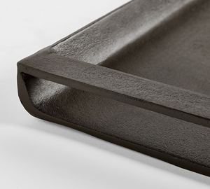 Plateau de service rectangulaire de luxe noir mat en gros pour hôtels et restaurants – Vaisselle élégante et minimaliste en métal - Product Image 6