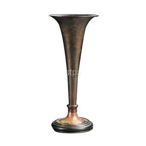 Florero decorativo para el hogar, jarrón de metal de bronce resistente hecho a mano de alta calidad dorado para pisos de hierro de Hotel - Product Image 2