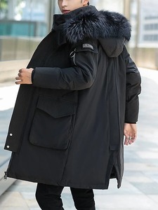 Manteau d'hiver pour homme à capuche épais et tendance 2026, grande taille, 100% duvet, respirant, haute qualité - Product Image 3