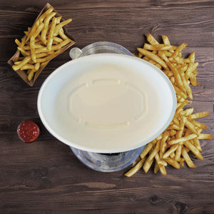 Conteneur alimentaire ovale durable pour les fast-foods et restaurants, 18 oz, compatible micro-ondes, sans BPA, écologique, avec couvercle en stock, 2026 - Product Image 1