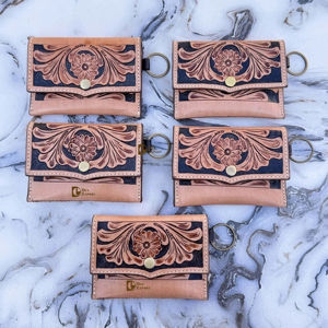 Nouvelle bourse à monnaie de petite taille, sculptée à la main par un designer, élégante, multi-usages, en cuir western, design magnifique, vente chaude - Product Image 1