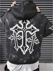 Sudadera con Capucha Estampada Gótica Unisex Oversize 100% Algodón Impermeable Ecológica Streetwear Invierno - Product Image 3