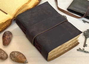 Vintage Leather Journal Handmade <b>Blank</b> Spell Book & Men And Women Grimoire <b>Notebook</b> Travel Writing <b>Notebook</b> Book of Shadows - Product Image 4