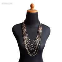 Nouveau collier de perles avec bois unique fait à la main à Bali par des artisans balinais de haute qualité