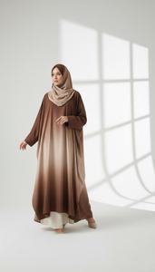 Ropa Islámica de Poliéster Suave de Lujo Urbano, Túnica de Manga Larga a la Moda, Abaya Musulmana para Mujer de Oriente Medio, Boda - Product Image 2