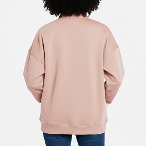 Pull tricoté d'hiver personnalisé de haute qualité 100 % coton respirant pour femme, style vintage délavé, coupe oversize avec logo frontal - Product Image 3