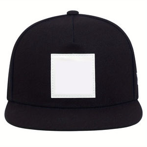 Gorras de Béisbol Personalizadas de Alta Calidad, 5 Paneles, Bordado 3D, Acrílico y Lana, Visera Plana, Cierre a Presión - Product Image 1