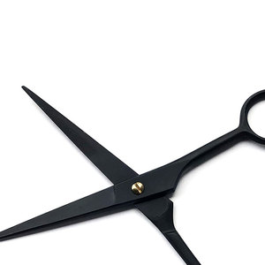 Ciseaux de coiffure en acier inoxydable de qualité supérieure, super coupants, ultra-affûtés, ciseaux de barbier noirs, ciseaux à cheveux - Product Image 4