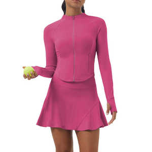 Seragam Tenis Wanita Profesional Custom Teamwear Cepat Kering Bernapas Kaos Olahraga Untuk Luar Ruangan Seragam Tenis Wanita Baru - Product Image 1