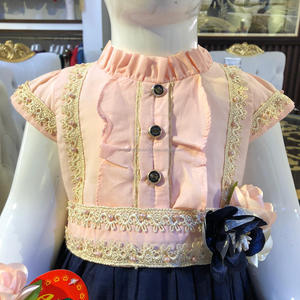 ชุดเดรสผ้าฝ้ายแจ็คการ์ดชุดที่คาดผมสำหรับเด็กผู้หญิงชุดปาร์ตี้ลายดอกไม้สไตล์ใหม่ของขวัญที่สมบูรณ์แบบสำหรับเด็กทารกแรกเกิดในฤดูใบไม้ผลินี้ - Product Image 3