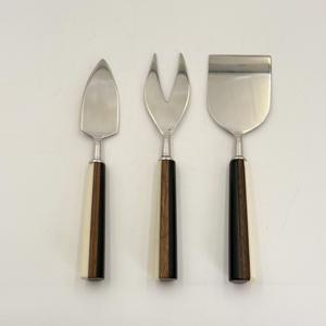 Juego de Cuchillos para Queso de Metal Plateado de la Mejor Calidad con Mango de Resina, Juego de Espátulas para Queso para Cocina y Mesa de Comedor - Product Image 1