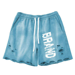 Pantalones Cortos Deportivos Personalizados para Hombre, 100% Algodón Transpirable, Lona de 220G, Impresión por Serigrafía, Cintura Alta con Cordón Ajustable - Product Image 5