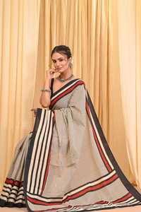 Block Print Soft Cotton Mulmul <b>Saree</b> for Women – Lightweight Indian Traditional Wear Premium Mulmul Cotton <b>Saree</b> <b>Blouse</b> Piece - Product Image 3