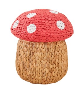 Handcrafted Water Hyacinth Mushroom <b>Basket</b> with Removable Lid Decorative <b>Toy</b> <b>Storage</b> <b>Basket</b> for Kids Room, Nursery, Laundry Room - Product Image 2