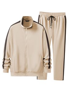 Custom Men's Eco-Friendly Casual <b>Polyester</b> <b>Tracksuit</b> Printed Hoodie Sweatpants Set Sportswear Breathable Plain Athletic Wear - Product Image 2