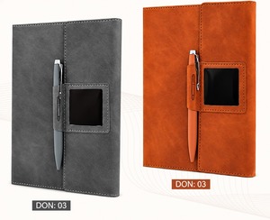 Libreta de Cuero con Cubierta de PU, Diario Personalizado con Portaplumas, Agenda de Oficina, Regalo Empresarial, Diario Ejecutivo para Profesionales, Bloc de Notas - Product Image 1
