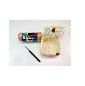 Panier de rangement en macramé fait main au design élégant, style bohème, en corde de coton tressée à la main, creux, avec poignée, vente en gros - Product Image 5