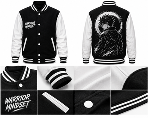 Dumela Custom Men's Windproof Varsity Bomber Jacket Embroidered Front Logo <b>Covered</b> <b>Button</b> Closure OEM Service Regular Fit - Product Image 2