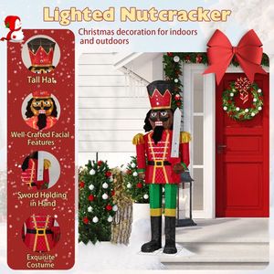 Figura de Cascanueces Navideño Iluminada de 1.5 Metros para Exteriores con Espada de Brillo, Ideal para Decoración Festiva - Product Image 5